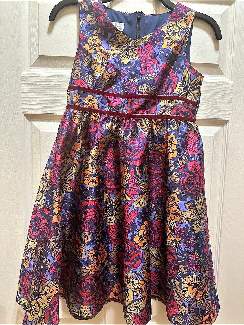 Pippa & Julia Floral Party Dress in Purple & Pink Size 12 Like New
